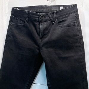 VOLCOM .. black wash stretch skinny jean.
